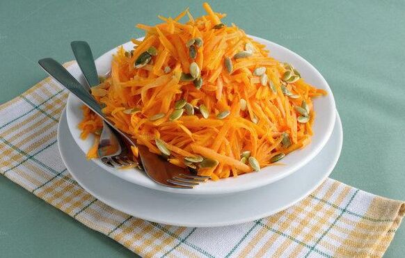 Salad Autumn based on pumpkin seeds helps prostatitis